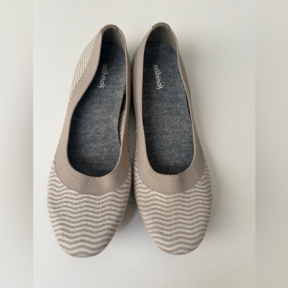 Allbirds Women's Beige Wave Knit Ballet Flats